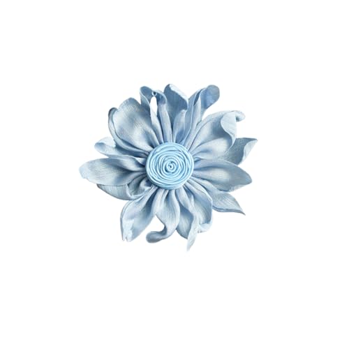 Image of Dainty Satin Fabric Flower Brooches Pin Burnt Edge Black Daisy Brooch Pin Elegant Lapel Pins Christmas Brooches Pin Dress Skirt Scarf Hat Pins Accessories Wedding Party Gift 4IN