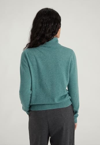 Image of Style & Republic Women's 100% Cashmere Slim Turtleneck Pullover Sweater | Classic Fit, Premium Knit Jumper, Ultra Soft Feel, Lightweight Warmth, Naturally Breathe, Easy Layering, Autumn Winter Spring