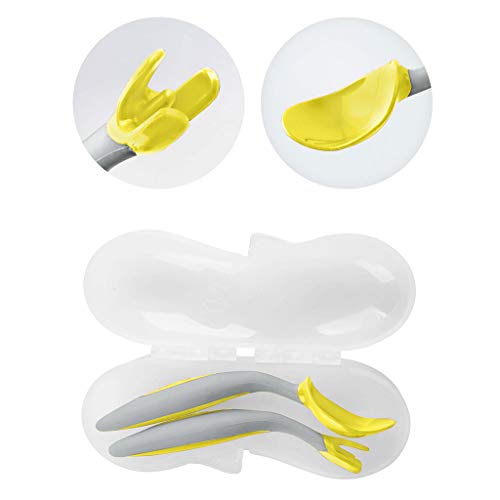 b.box Toddler Easy Grip Cutlery Set with Case, Lemon Sherbet, Includes 1 Spoon