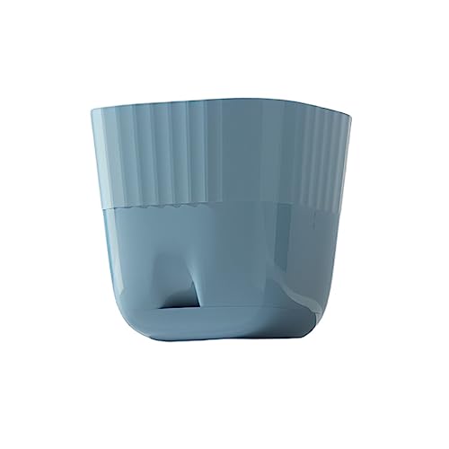 osiuujkw Macetas de Flores nórdicas, bandejas con Agujeros, macetas suculentas para Plantas de Interior, macetas de plástico, prácticas y Sencillas para decoración de balcón, Azul, L