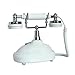 Retro Landline Phone, Corded White Classic Vintage Phone, Old Fashion Telephone Set for Home/Office/Hotel, Wired Antique Telephone Gift for Seniors (Push Button)