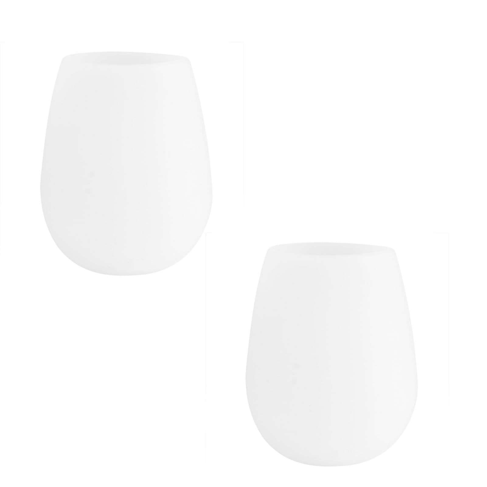 Kukyller 2PCS Silicone Wine Glasses, Wine Tumblers Stemless Cups Reusable Drinkware Unbreakable Wine Glass Unbreakable Silicon Cups for Parties Camping Beaches Boats