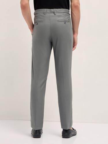 Image of THE BEAR HOUSE Men's Blue Regular Fit Formal Trouser