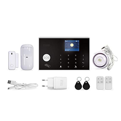 LouiseEvel215 ZX-G34 Sistema de Alarma gsm inalámbrico WiFi Tuya Alarma Intercomunicador Control de aplicación remota Detector automático 433MHz Detectores para iOS para Android