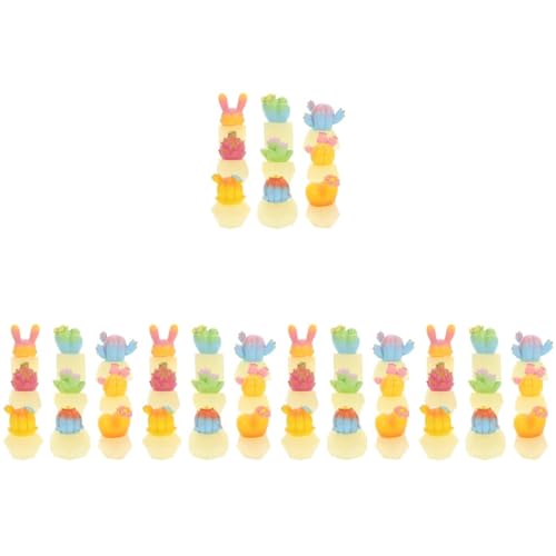 Gatuida 5 Juegos Pequeñas Figuritas De Resina Suculentas Artificial Plants Cestas Colgantes Artificiales para Exterior Hierba Falsa Decoración Planta Artificial Figuras De Resina 9 Uds * 5