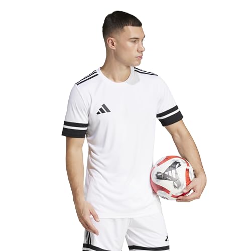 adidas Hombre SQUADRA25 Jersey Short Sleeve, White/Black, M