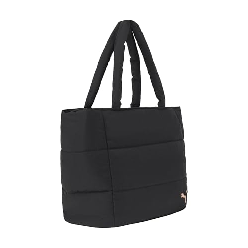 Image of PUMA Women's Plush Soft Nylon Tote with Padded Straps, Zip Closure & Metal Logo Plaque