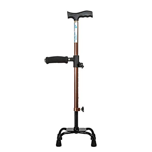 Bastón de 4 patas para movilidad limitada duradera con soporte ergonómico