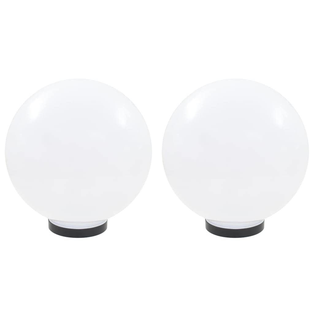 vidaXL 2X LED Bowl Lamps Spherical 30cm PMMA Outdoor Garden Lighting Fixture