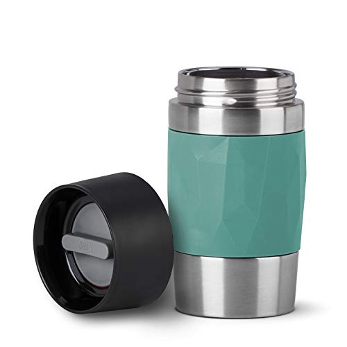 Emsa Travel Mug Compact Thermobecher klein, Isolierbecher 300 ml, 3h heiß, 6h kalt, Kaffeebecher to Go aus Edelstahl, auslaufsicher… – Ansicht 2