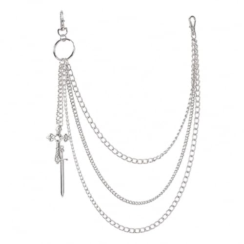 ENTAN Silver Multi-Layer Jeans Chain - Image 2