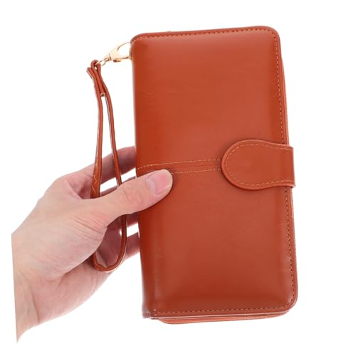 1pc Brown Pu Leather Zipper Wallet for Women Clutch Purse Secure Buckle for Daily Use Travel and Special Occasions4