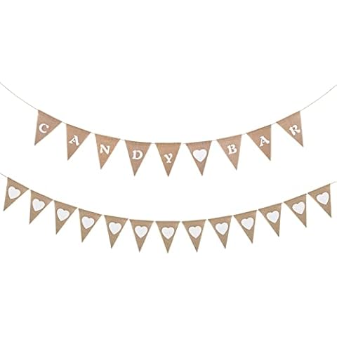2pcs Guirnaldas Triángulos de Boda BETESSIN Cover