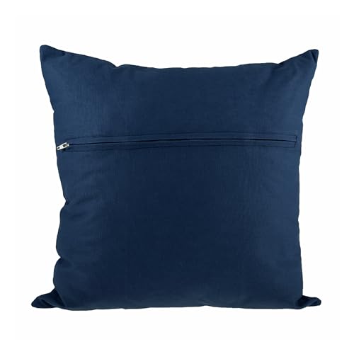 Image of Thea Gouverneur Cushion Back Kit with Zipper - Navy Blue - for Any 16x16 Inch (40x40cm) Cushion- Cross Stitch Creations - Embroidery - Embroidery Kit for Adults - 23.5902