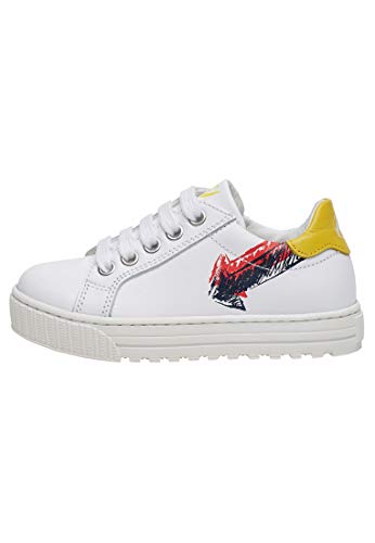 Sneakers à imprimé graphique pour l'école et les sorties en famille Naturino Tolan Blanc