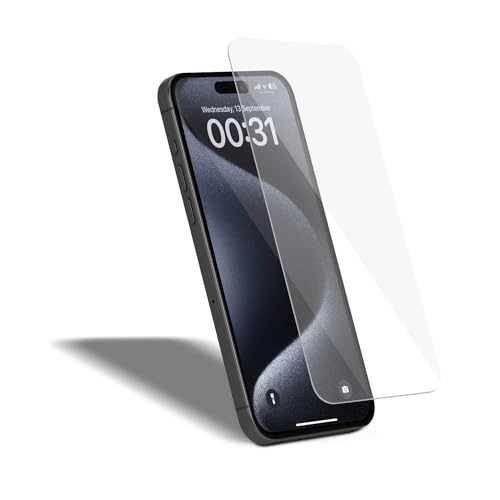 Image of GRIPP 0.3mm Japanese HD Tempered Glass Screen Protector for iPhone 15 (6.1 inch), 2.5D Round Edges, Scratch-Resistant, 9H Hardness, Full Screen Coverage, Bubble Free