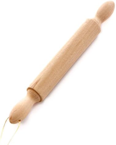 Factory Direct Craft Package of 12 Unfinished Wood Miniature Rolling Pin Ornaments for Favors, Crafting and Creating