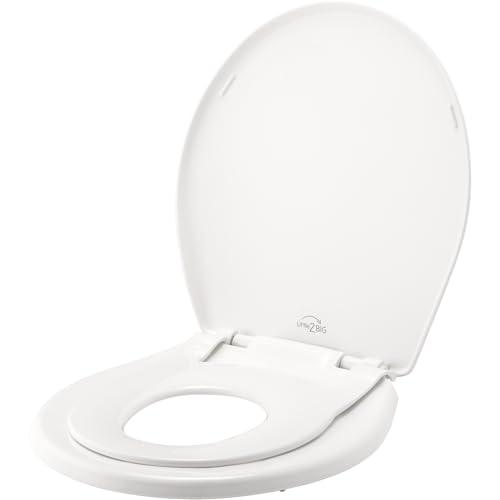 Little2Big Toilet Seat with Built-In Toddler Potty Training Seat, Slow Close, Easy to Install, Made...