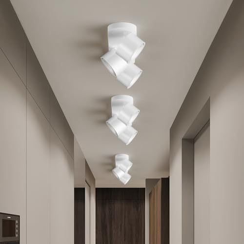 Image of ziidoo Spotlight Indoor Ceiling LED Lights,36W Modern Spot Light Fixtures 4000K White Lamp 360Adjustable Picture Wall Sconce for Living Room Hallway Gallery Flush Mount Directional (mid, Count, 3)