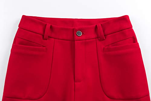 Chowsir Women Casual High Waist Wide Leg Crop Pants with Pockets4