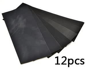 Bluecell Pack of 12 Sandpaper abrasive dry/wet paper Sheets 400/600/800/1000/1200/1500 Grit 9" x 3.6" hobby tool