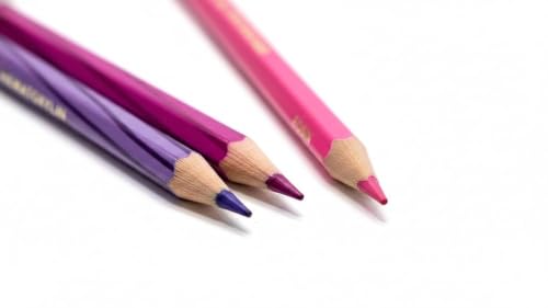 Image of NOZOMI Medical Counsil of India Approved Non-Breaking Hematoxylin & Eosin Pencils for Medical Students | Set of 2 | Ink Violet & Pink for Histology Slide Annotation & Pathology Diagrams