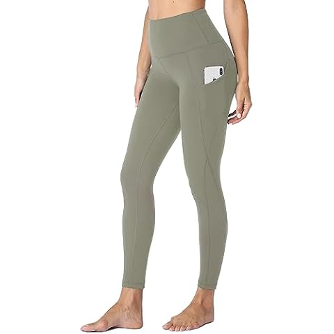 HLTPRO Leggings with Pockets for Women(Reg & Plus Size) - High Waist Tummy Control Yoga Pants with Pockets for Workout Cover