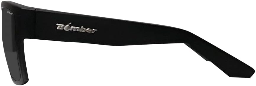 BOMBER Safety Glasses fits Men Women, Polarized Smoked Lens, Matte Black Frame with Non slip Foam Lining, Removable Side Shields included, z87 Compliant - Clutch CL111