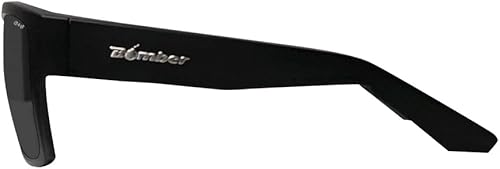 Miniatura 5 de BOMBER Gafas de seguridad para hombres y mujeres, lentes ahumadas polarizadas, marco negro mate con forro de espuma antideslizante, protectores