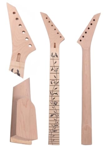 Manche guitare électrique gaucher 22 frettes érable bricolage inachevé 25.5