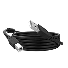 Toxaoii 5 FT 2855e Printer Cable USB Cord Compatible with HP DeskJet 2855e, 4227e, 4255e, 2755, 2755e, 3755, 3772, 2700, 4155e, for Envy 6555e, 6155e, Inspire 7955e, 7255e, for OfficeJet Pro 8139e