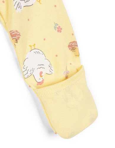 John Deere Farm Animals traktorer Baby ribbad dragkedja sömn N 'lek nyfödd till spädbarn storlekar (nyfödd - 24 månader), Gul, kycklingar, nyfödd