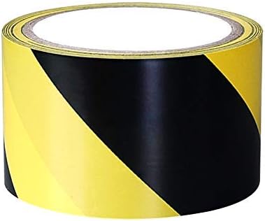 Safety Tapes 70mm x 20m Black/Yellow Hazard Warning Tape Adhesive Marking Barrier Tape