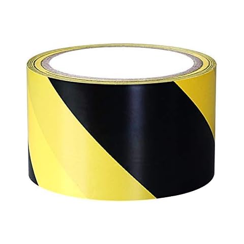 Safety Tapes 70mm x 20m Black/Yellow Hazard Warning Tape Adhesive Marking Barrier Tape Cover