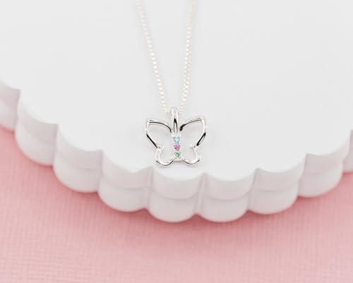 Cherished Moments Girl's Sterling Silver Butterfly Necklace Gift for Toddlers, Little Girls, Teens or Women3