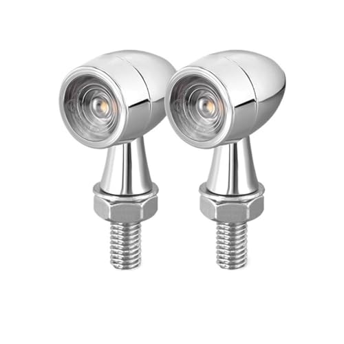 Clignotants LED moto ambre et blanc étanches en aluminium pour une visibilité routière maximale