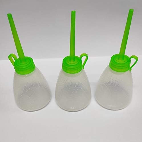 Lubricant Oil Can plastic Body for Car Multipurpose Oil Can Manual Dispenser Sewing Machine DIY Craft Pump Body Car/Bike/Kitchen Empty Squeeze Bottle with Nozzle for Loading (90ml) 3pcs.(90ML 3PC) 1