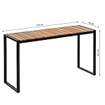 Balkontisch Chicago Wood – Akazienholz & Stahl