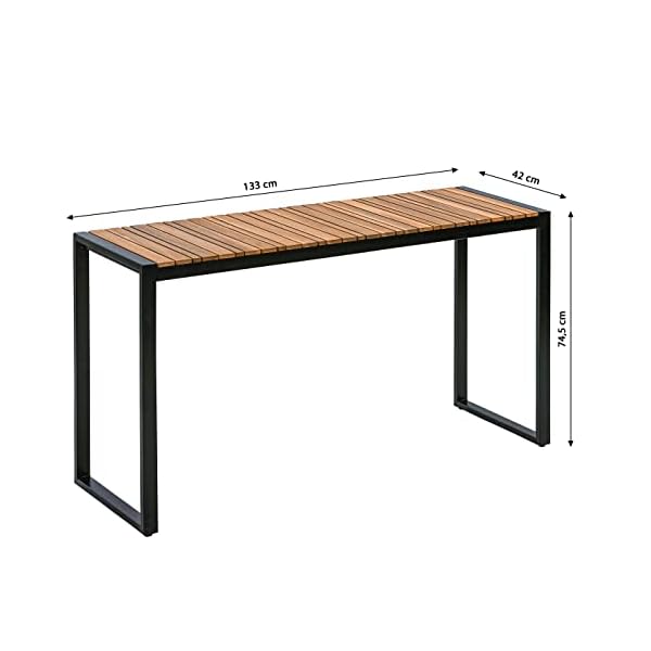 Balkontisch Chicago Wood – Akazienholz & Stahl