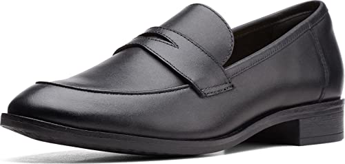 Clarks Trish Rose Black Leather 8 B (M)