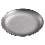 HOODANCOS Bandeja para Hornear de Acero Inoxidable Plato Redondo para Barbacoa Bandeja para Servir Refrigerios para Picnic y Bodas 23 Cm Plato para Dulces y Aperitivos