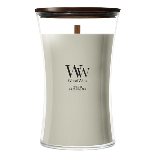 WoodWick | GroĂźe Kerze | Fireside | Tolles Geschenk fĂĽr Frauen