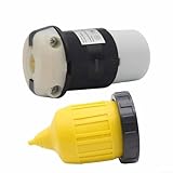 HOHOVYVY 30 A 125 V Conector de bloqueo impermeable Kit de conexión de alimentación con tapa antipolvo para autocaravanas barcos