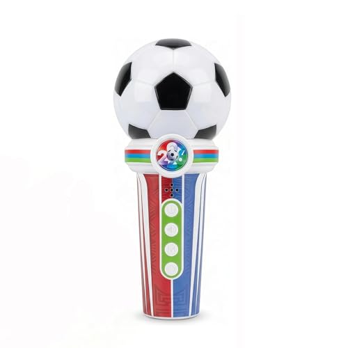enorfume 2026 World Soccer Sport Cup Fan Cheer Microphone – 3 in 1 Stadium Sound Toy with Cheers, Whistle, Drum Beat, Recording & LED Light, Handheld Noisemaker for Sports Games & Parties (#A)