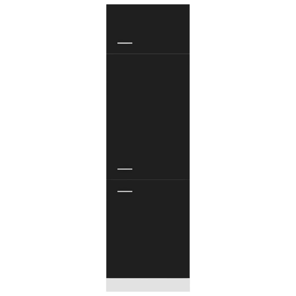 vidaXL Armario frigorífico Lyon Negro 60x57x207 cm de Madera de ingeniería