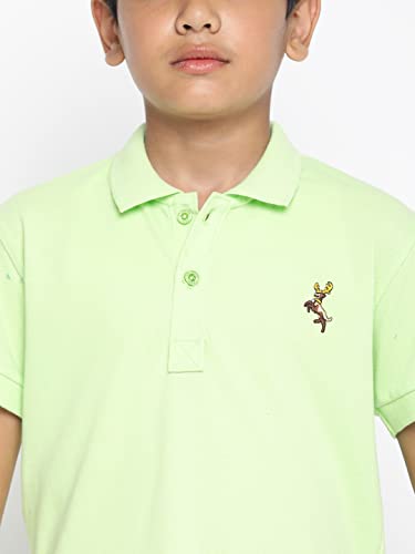 Image of Li'l Tomatoes Boys Pique Cotton Polo T-Shirt | Classic Collar & Button Placket | Soft & Breathable Summer Wear | Casual Comfort | 3-16 Years