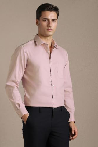 Image of Louis Philippe Men's Regular Fit Easy to Iron Everyday wear Premium Cotton Full Sleeve Solid Formal Shirt