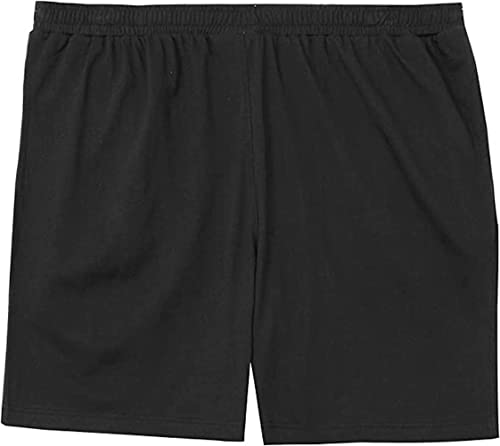 Big and Tall Cotton Athletic and Lounging Jersey Shorts Sizes 2X to 10X in Black, Navy, and Grey