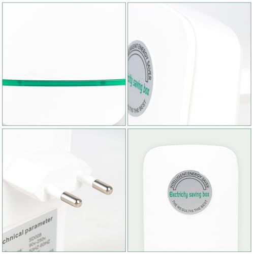 Dhqkqg Energiespargerät, 4 Stück Power Save Energy Saver, 90-250V 28000W Pro Power Saver, Smart EnergySaver GeräTe, Steckvorrichtung Stromsparbox Stromreduzierer, für Bürogebäude Einkaufen