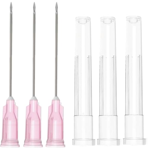 Image of 100 Pack 18 Gauge 1.5 Inch Sterile Disposable Lab Supplies, Scientific and Industrial Dispensing Needle Accessories
